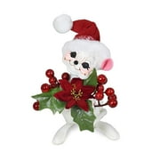 Annalee Holly Berry Mouse, 6 inch Collectible Figurine