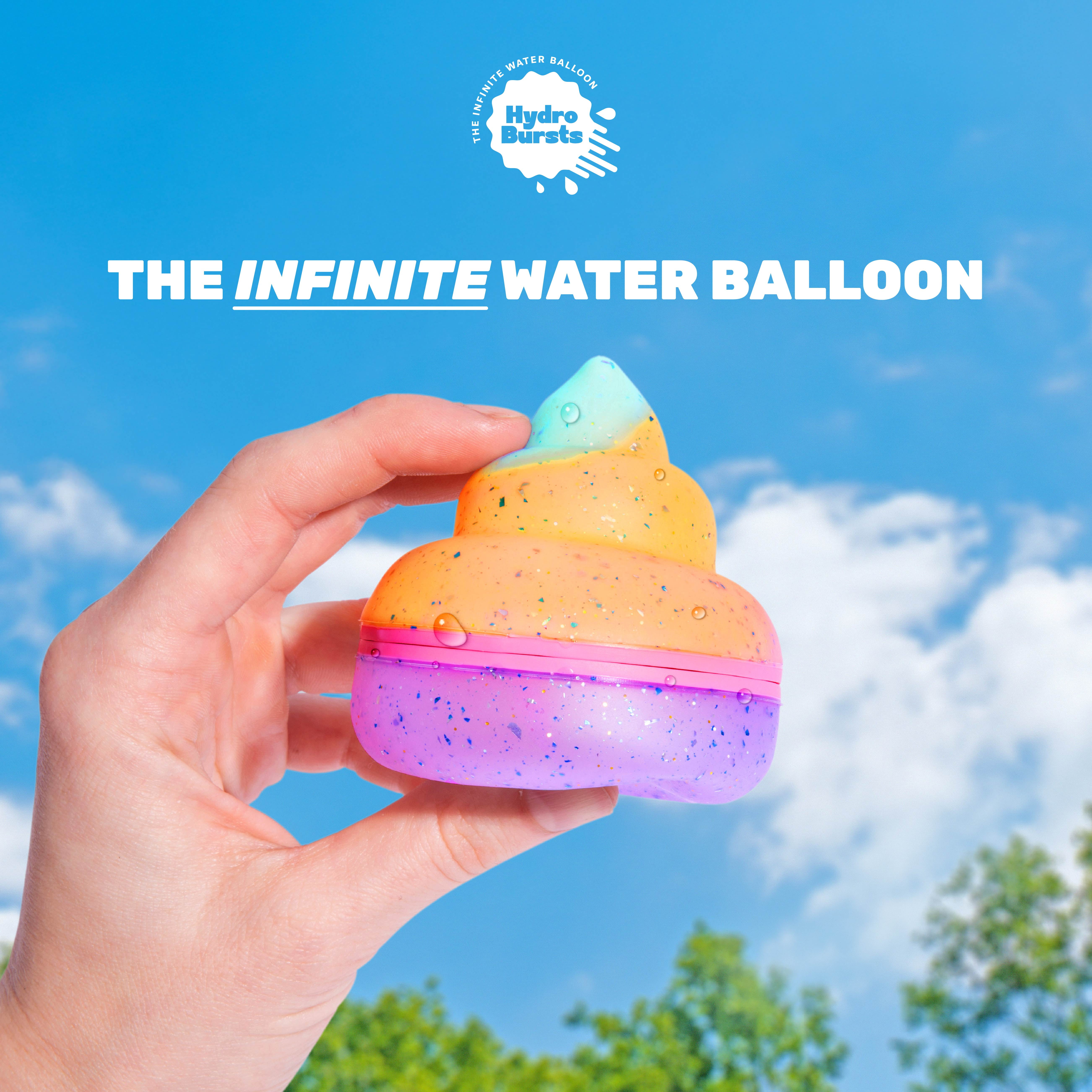 Hydroburst 6-Pack Reusable Water Balloons, Includes 6 Poopy Shape Balloons by What Do You Meme?