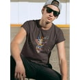thumbnail image 2 of Neon Cat T-Shirt Men -Image by Shutterstock, Male 5X-Large, 2 of 4