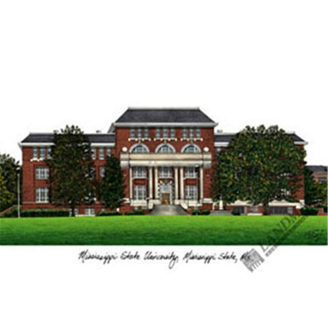 Mississippi StateCampus Images Lithographie Imprimée