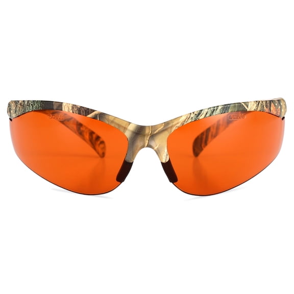 Safety Vu Rimless Safety Glasses, Camo/Orange