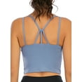 thumbnail image 6 of YouLoveIt Women Yoga Tops Yoga Vest Ring Sling Vest Active Wear Tops Vest Yoga Sleeveless Fitness Jogging Yoga Tank Top Women Padded Sports Bra, 6 of 7