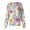 #01Hot Pink, variant on Women Printed Scrub Jacket Long Sleeve Snap Front Round Neck Yellow Blossom Branch Print Nursing Cardigan Jacket Two Side Pockets Cotton Blend Medical Scrub Warm Up Jacket