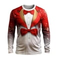 thumbnail image 2 of Ugly Christmas Sweatshirt for Men Funny 3D Suit Print Crew Neck Shirt Long Sleeve Outdoor Holiday Pullover Winter Top, 2 of 3