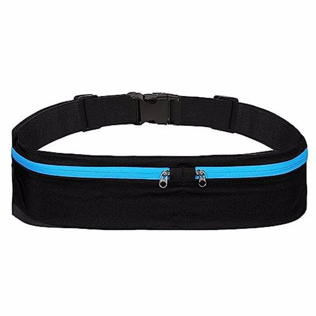 kurtrusly Sac de Taille Léger pour Jogging Ceinture de Course Réglable Durable Facile et Pratique Bleu