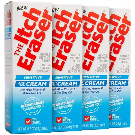 The Itch Eraser Sensitive Cream .7 oz (Pack of 4)