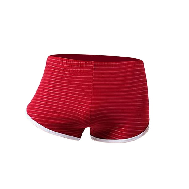 TIHLMK Men's Underwear Low Waist Fashion Color Stripes Comfortable