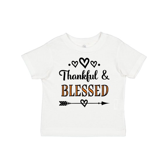 Inktastic Thanksgiving Greeting Thankful Blessed Girls Toddler T-Shirt