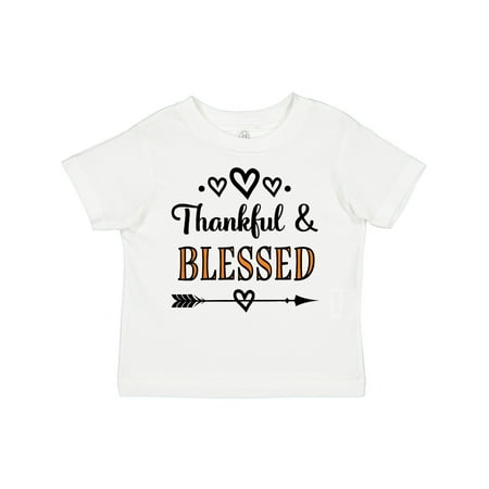 

Inktastic Thanksgiving Greeting Thankful Blessed Gift Toddler Toddler Girl T-Shirt