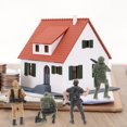 thumbnail image 2 of Shisuyan 4pcs Mini Model Soldier Warriors Figures Plastic Mini Soldier Model Miniature Figure Miniature Soldier Model Small Ornaments, 2 of 9