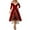 Wine, variant on IWRICH Off Shoulder Christmas Tree Dresses for Women Warm Shaggy V Neck Dress Xmas Snowflake Graphic High Low Skirts 2025 XL