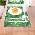 thumbnail image 5 of YFYANG Washable Heat-Resistant Placemats, 70% PVC/30% Polyester, Green Leaf Texture Kitchen Table Mat, 12" x 18" 1 Piece, 5 of 6