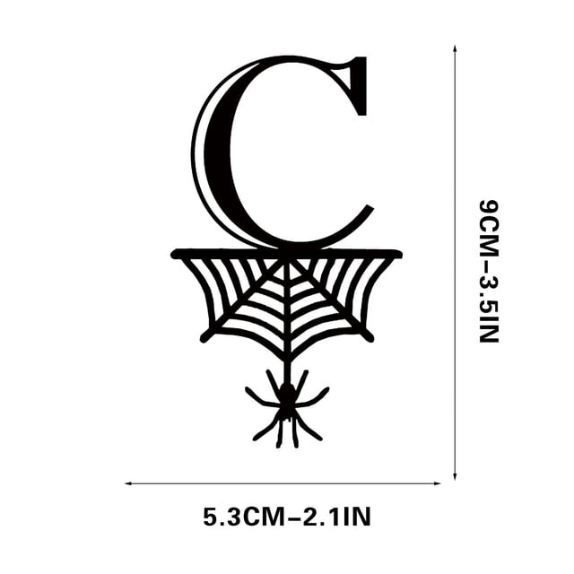 Halloween 26 Letter Decoration Hang Tag, Spider Hang Tag