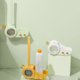 thumbnail image 1 of Cepillo moderno de silicona con mango largo - soporte para pared de secado rápido para facilitar la limpieza del baño, blanco/amarillo/verde, 1 of 9