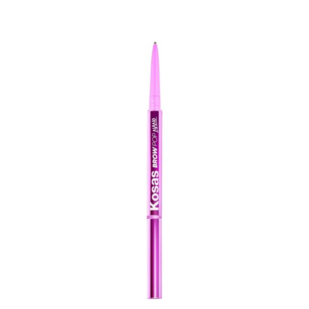 Kosas Brow Pop Nano - Lápiz de cejas ultrafino de 1 mm con punta de precisión - Cejas de aspecto natural con efecto pluma de trazo más fino - Uso durante todo el día Hipoalergénico para pieles sensi