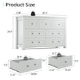 thumbnail image 3 of HUANLEGO FURNITURE 7 Drawer Dressing Chest for Bedroom, Rustic Tall Chest of Drawers, White, 3 of 6