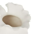 thumbnail image 5 of DecMode 13" Abstract Wide Rounded Floral Shaped White Ceramic Vase with Petal Rim, 5 of 9