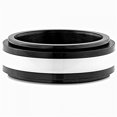 thumbnail image 2 of Black With White Center Spinner Ceramic Ring, 2 of 2