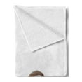 thumbnail image 2 of Bulldog Soft Flannel Fleece Throw Blanket, Real Life Image of 3 Generation Animals Side by Side on a Plain Background, Cozy Plush for Indoor and Outdoor Use, 50" x 70", Umber and White, by Ambesonne, 2 of 5