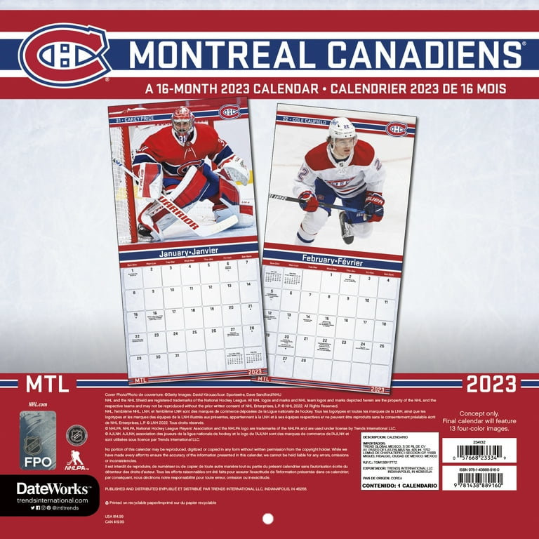 Montreal Canadiens Calendar 2021 Shop Cheapest