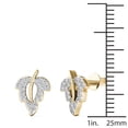 thumbnail image 5 of aaXia 10K Yellow Gold 1/8ct TDW Diamond Leaf Stud Earrings, 5 of 5