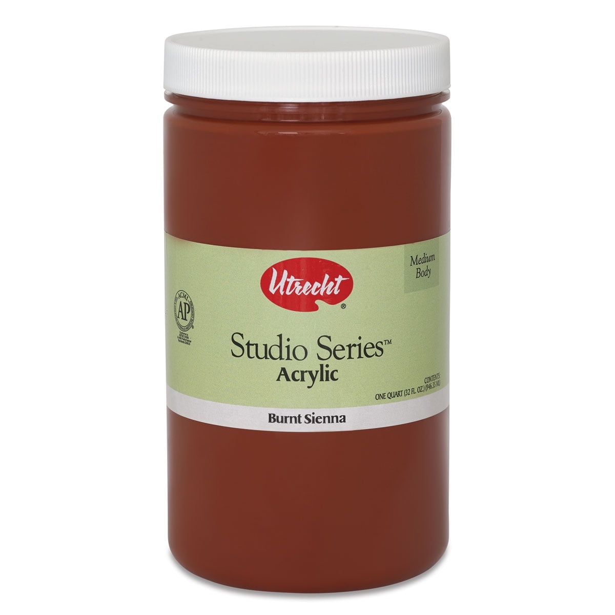 Utrecht Studio Series Acrylic Paint - Burnt Sienna, Quart