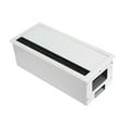 thumbnail image 5 of Kokiya Rectangular Wire Organizer Conference Room Office and Home Desk Cord Grommet White, 5 of 9