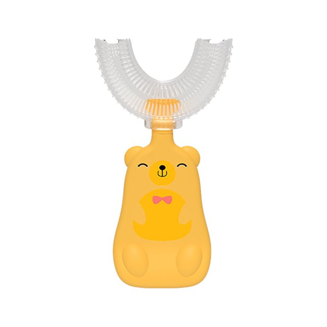 Children'S U-Shape Toothbrush For 360° Thorough Cleansing Whitening Massage Toothbrush U- Type Modeling Toothbrush For Children,Orange Manual Toothbrush S