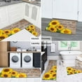 thumbnail image 3 of 2 Pieces Sunflower Kitchen Rugs and Mats Sunflower on The Wooden Kitchen Decor Farmhouse Anti Fatigue Mat Non Skid Washable Standing Mat Live Laugh Love Kitchen Rugs17x30+17x47inch, 3 of 6
