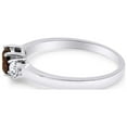 thumbnail image 3 of AFFY White & Champagne Natural Diamond Three Stone Fancy Ring in 14K Solid Gold (0.75 cttw), 3 of 6