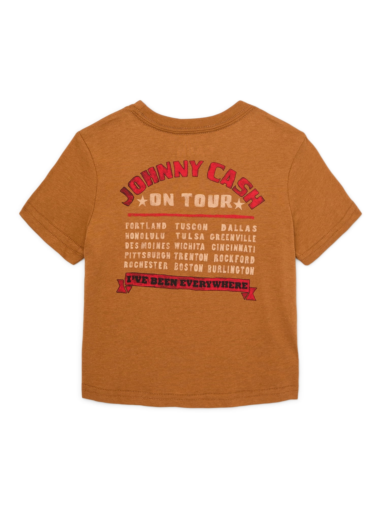 Johnny Cash Music Tour Toddler Short Sleeve Tee, Sizes 12M-5T