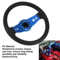 thumbnail image 4 of Racing Steering Wheel 13in Racing Style Steering Wheel PU Material Enhanced Grip Easy Installation for Most Vehicles, 4 of 7