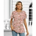 thumbnail image 3 of Rosvigor Blouses for Women Short Sleeve Shirts Casual Dressy Summer Tops with Pleats, 3 of 6