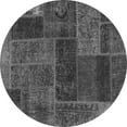 thumbnail image 1 of Ahgly Company Indoor Round Patchwork Gray Transitional Area Rugs, 5' Round, 1 of 4