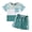 Green, variant on GYRATEDREAM Baby Boy Summer Clothes Contrast Color Short Sleeve T Shirts Stretch Rolled Shorts Cute Toddler Outfits 12M-6T