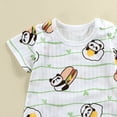 thumbnail image 5 of NIEWTR Baby Sleep Romper Short Sleeve Unisex Jumpsuit Toddler Newborn Breathable Soft One-Piece Pajamas Bedtime Sleeper Cute Nightwear(A-Light Green,12-18 Months), 5 of 6