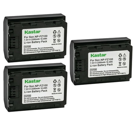 Image of Kastar 3-Pack Battery Replacement for Sony Alpha 9 α9 Sony Alpha A9 / ILCE-9 Sony Alpha A 9 Sony Alpha 9R α9R Alpha A 9R Alpha A9S α9S Alpha A9 II A9II α9 II Α9ii Sony Alpha A6600 α6600 Cameras