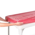 thumbnail image 1 of Mantel de plástico, color rojo y blanco, 240 x 76 cm, 8 pies, 1 of 7