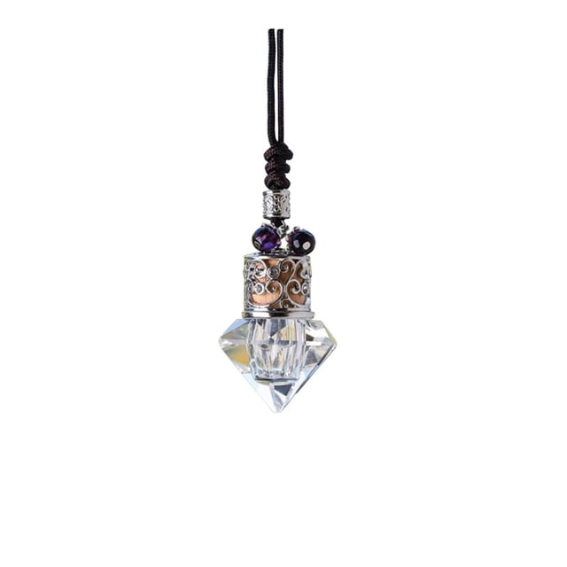 Feltree Perfume Pendant Car Aromatherapy Empty Bottle Rearview Mirror Pendant Interior Decoration Crystal Perfume Bottle
