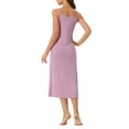 thumbnail image 3 of INSPIRE CHIC Nuisette pour Femme à Bretelles Spaghetti Col Rond Robe de Nuit sous Camisole Pleine L Rose, 3 of 6