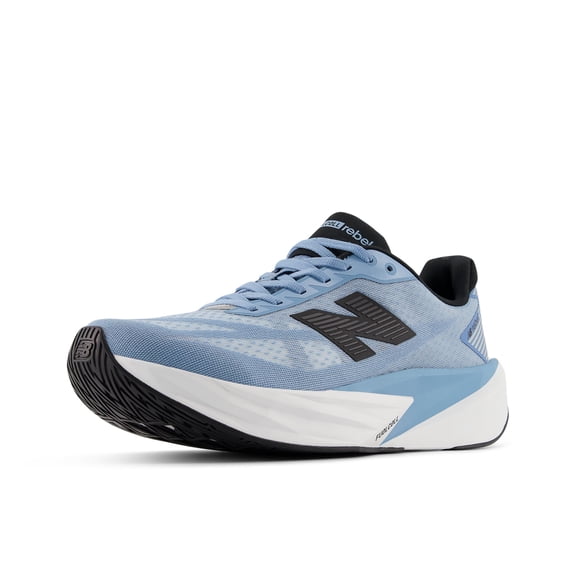 New Balance Men's FuelCell Rebel V5 Running Shoe, Still Water/Raincloud/White, 12 M