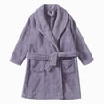 thumbnail image 4 of Boys Girls Kids Flannel Bathrobe,Soft Hooded Sleep Robe with Waist Tie,Cozy Cartoon Pattern,for Boys Girls 3T 4T 5T 6T 7T 8T 9T,All-Season Loungewear Toddler Pajamas,Purple,Size 4-5T, 4 of 4