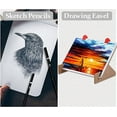 thumbnail image 5 of 137 PCS Art Supplies, Wooden Art Set Crafts Kit with Drawing Easel, Colored Pencils, Watercolor Cakes, Creative Gift for Kids, 5 of 8