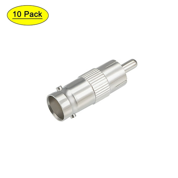 Uxcell 10pcs BNC Female to RCA Male Adapter Coaxial Cable Connector for CCTV