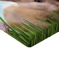 thumbnail image 2 of Ambesonne Easter Fitted Sheet 2 Pcs Set, Grass and Spring Flowers, Twin, Multicolor, 2 of 3