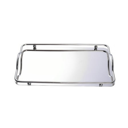 

SIEYIO Nordic Style Rectangular Stainless Steel Mirror Tray with Handles Coffee Bar Food Serving Trays Elegant Teapot Cup Storage Holder Dessert Plate Home Decoration