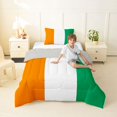 thumbnail image 4 of Manfei Flag Of Ivory Coast Twin Comforter Sets,Orange White Green Bedding Set,Light Gray Reversible,2-Piece,1 Comforter and 1 Pillowcase, 4 of 7