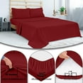 thumbnail image 6 of ROYALE LINENS 300 Thread Count 100% Long Staple Combed Cotton Sheet Set - 3 Piece Twin Bed Sheets - 1 Fitted, 1 Flat & Pillow case -Soft Cool & Crisp Sheet Set (Twin, Red), 6 of 10