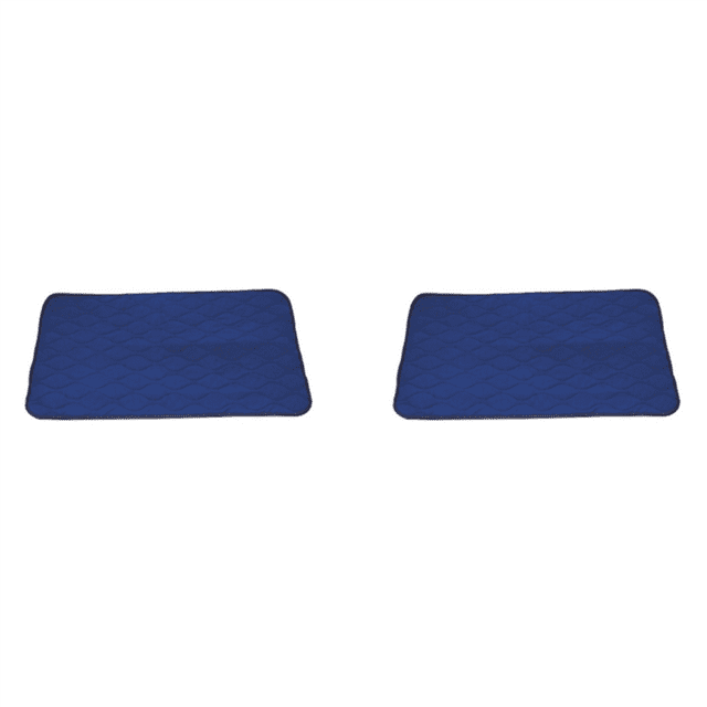 2X Waterproof Washable Incontinence Bed Pad Reusable Changing Pad Sheet Urine Mat Nappy Diaper Mattress Protectors Cover,2 x Incontinence Bed Pad,Navy Blue