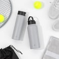 thumbnail image 2 of JoyJolt Triple Insulated Water Bottle with Flip Lid & Sport Straw Lid - 22 oz - Grey, 2 of 7